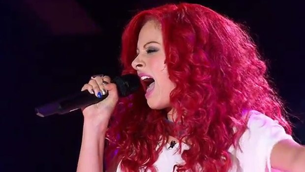 Sarah de Bono hits a note during her battle with Yianna Stavrou.