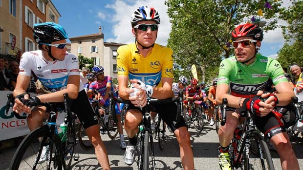 Marked man ... Cadel Evans (right) is getting ready to defend his Tour de France title.