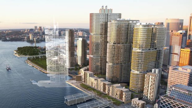 Barangaroo South commercial towers - artist impression.