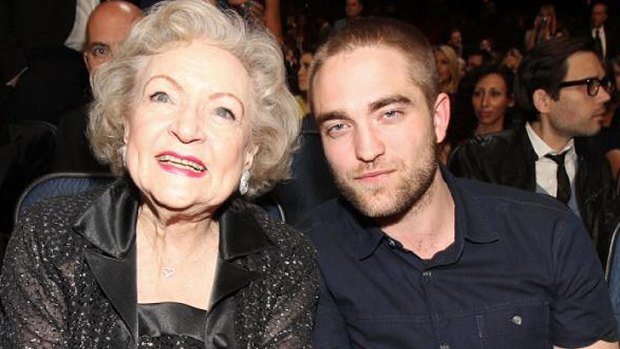 Betty White and Robert Pattinson at the People's Choice Awards.