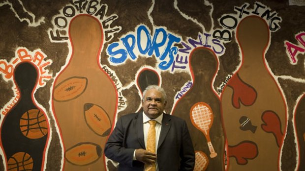 Parting words ... Tom Calma gives his last speech at the Redfern Community Hall before he retires later this month.