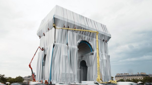 The 'L'Arc de Triomphe, Wrapped' project by late artist Christo and Jeanne-Claude will be on view from September 18 to October 3.