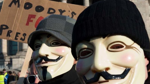 Cartel video ... Anonymous used a Guy Fawkes mask.