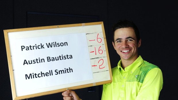 Austin Bautista with his leaderboard.