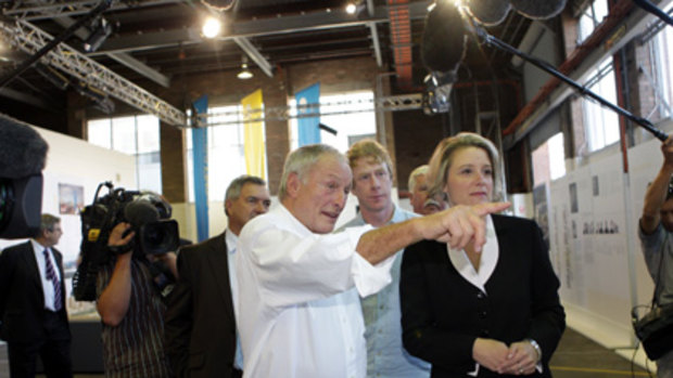 Richard Rogers, international designer and architect, with the Premier, Kristina Keneally yesterday.