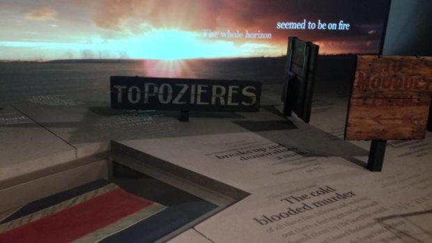 A display outlines the Gallipoli campaign at the First World War galleries.