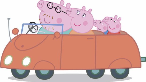 Children's show <i>Peppa Pig</i> is cute and colourful.