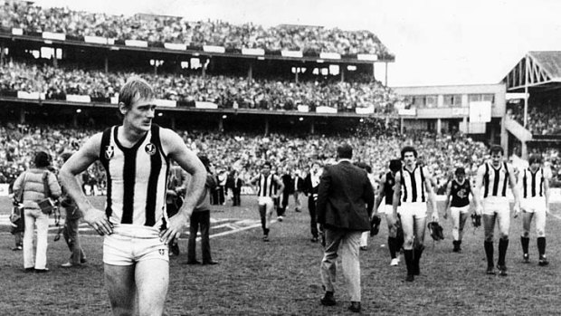 Injury gamble: There was disappointment for Magpie Peter Moore in 1981.