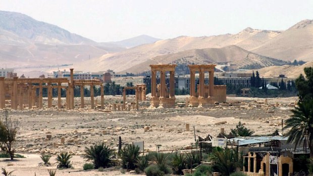 The ancient Roman city of Palmyra, north-east of Damascus, Syria.