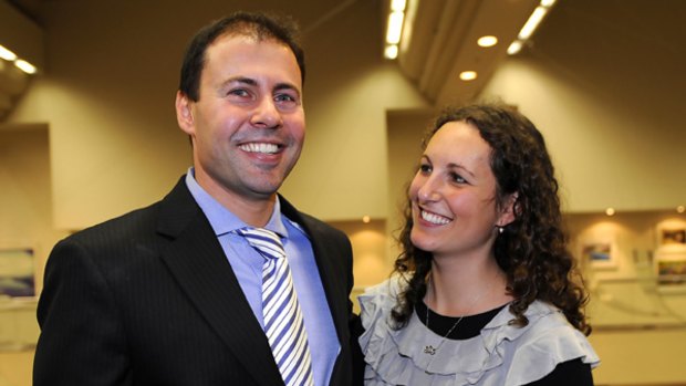 Preselected: Joshua Frydenberg, with his partner Amie Saunders.