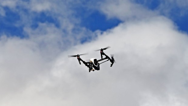 A drone was used by a drug syndicate to keep an eye on police. 