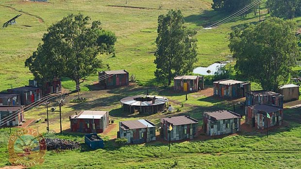 Accommodating 52 guests, the buildings are made of corrugated iron sheets, with long-drop toilets and outdoor drum fires.