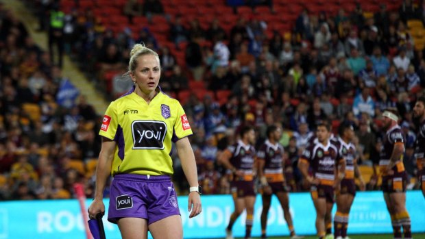 Belinda Sleeman will be officiating from the sideline as Manly take on the Penrith Panthers.