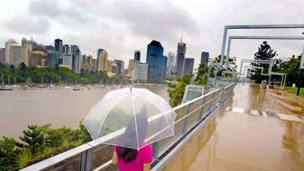 A total 1658.6 millimetres fell in Brisbane in 2010.