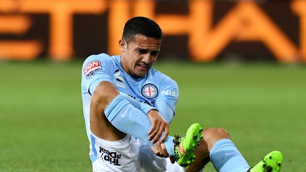 Talisman: Tim Cahill is under an injury cloud for the World Cup qualifiers.
