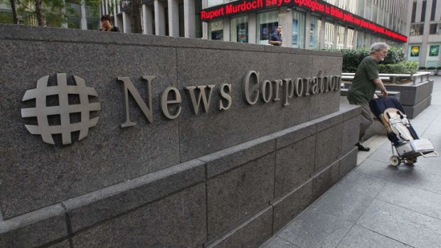 The News Corporation logo will be replaced with cursive script.
