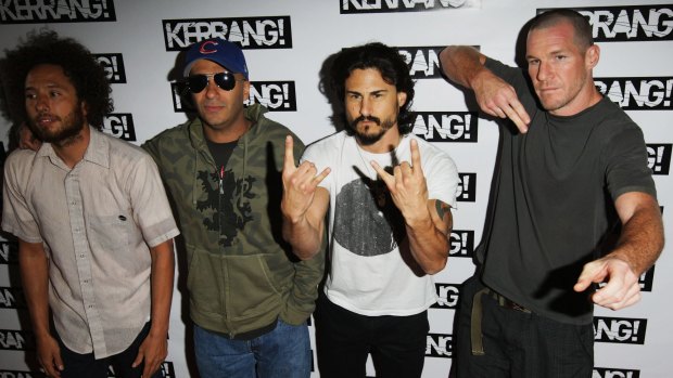 Rage Against The Machine in London, 2008.
