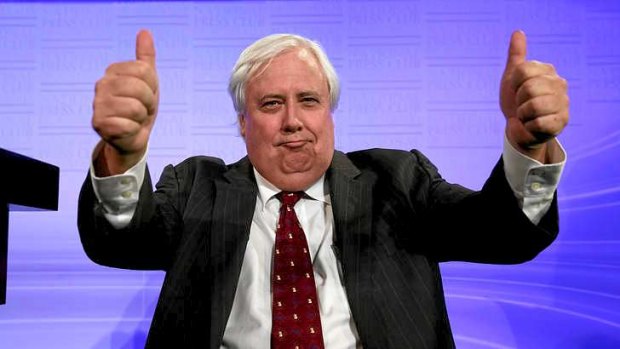 Palmer United Party leader Clive Palmer addresses the National Press Club.