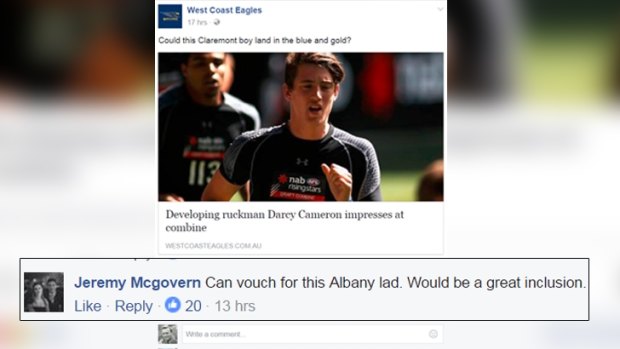 Jeremy McGovern's advice to West Coast recruiters.