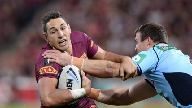 Maroons fullback Billy Slater was involved in everything for Queensland.