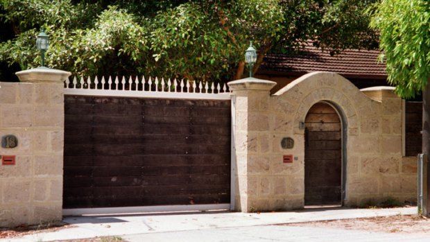 The 'fortress-style' walls surrounding the Coffin Cheaters' Bayswater clubhouse.