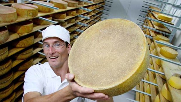 Say Fromage... Christian Nobel's Fromart company makes Swiss cheese in the Queensland town of Eudlo.