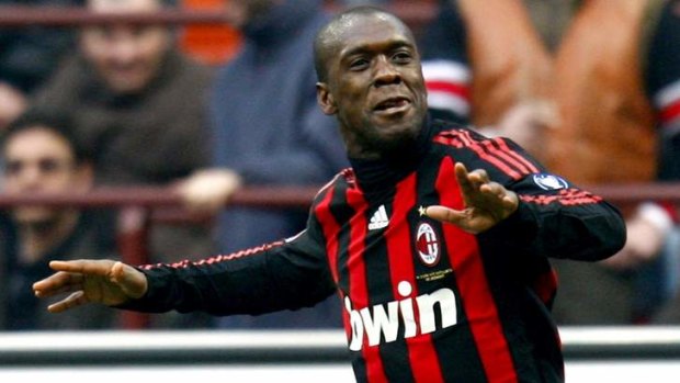 Back in (red and) black: Clarence Seedorf, who won the Champions League twice with AC Milan as well as Ajax and Real Madrid, will take over as manager of the Serie A strugglers.