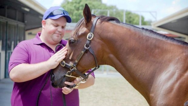 Embattled businessman: Nathan Tinkler with a horse from his stables at the 2010 Magic Millions.