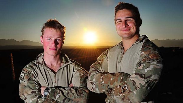 Private Samuel Haines and Lance Corporal Daniel Brian in Afghanistan.