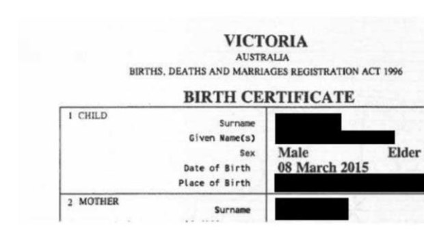 The original birth certificate.