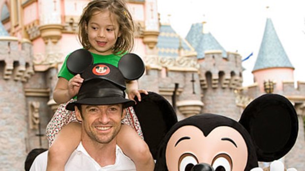 Name inspiration ... Hugh Jackman and his daughter Ava outside Disneyland last year.