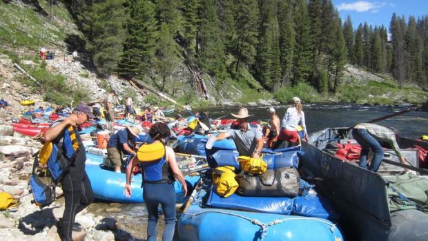 Paddle power: kitted out for a fun-filled day on the Salmon River's Middle Fork.