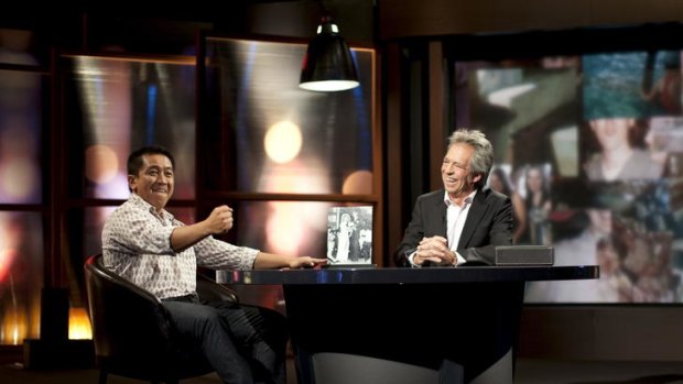 Anh Do chats with host Brian Nankervis on <i>Pictures of You</i>.