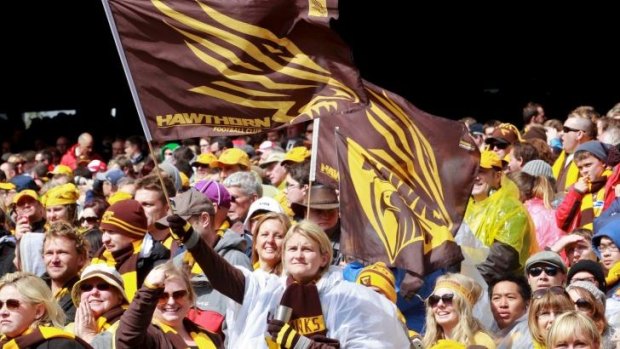 Hawthorn fans at the 2012 AFL grand final.