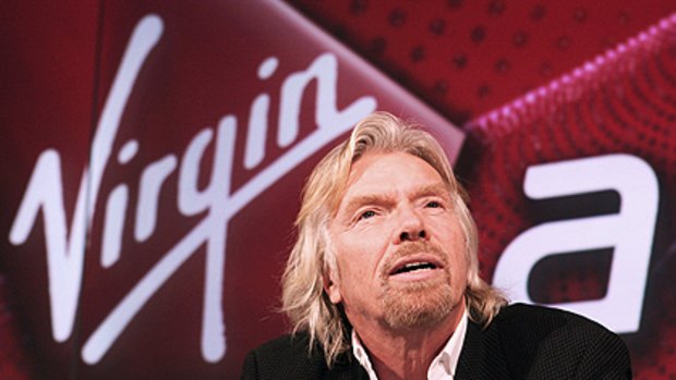 V is for .... Richard Branson is involved in a long-running dispute with Virgin Blue over the use of the name Virgin.