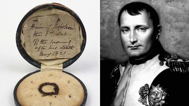 Lock of Napoleon's hair in an original case with the inscription: "Hair of Napoleon the 1st cut off the morning after his death May 1821".