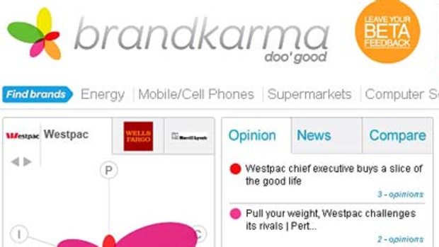 Brandkarma screen shot.
