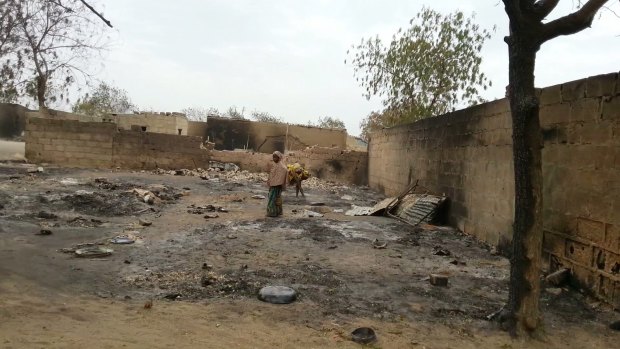 Burned ruins in Baga, Nigeria after an attack in April 2013 ... Hundreds of bodies were strewn in the bush in Nigeria on Friday after Boko Haram carried out its 'deadliest massacre' so far, according to Amnesty International. 