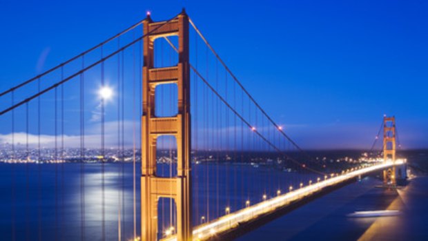 The landmark Golden Gate Bridge.