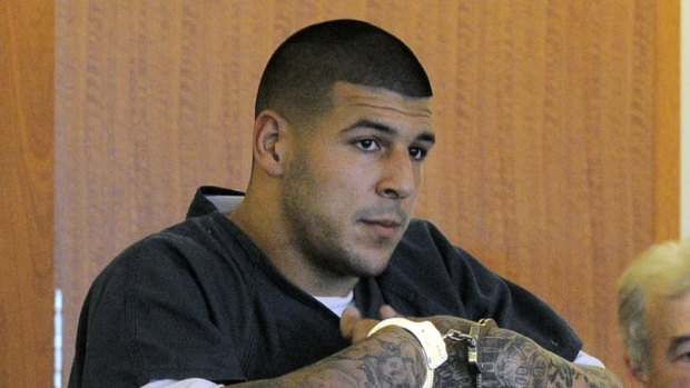 Former New England Patriots tight end Aaron Hernandez.