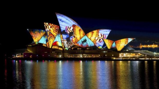 The Sydney Opera House sails during last year's Vivid Sydney festival.