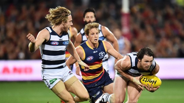 Patrick Dangerfield returned to Adelaide Oval as a Cat on Friday night.