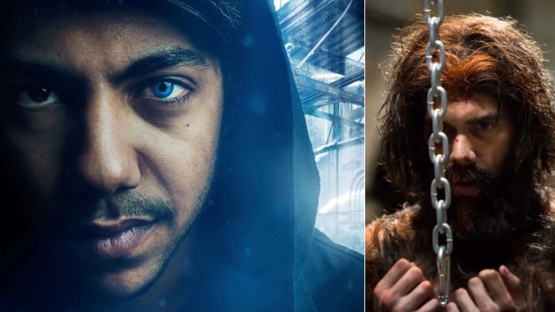 Hunter Page-Lochard, left, and Tysan Towney in the ABC's ambitious <i>Cleverman</i>.