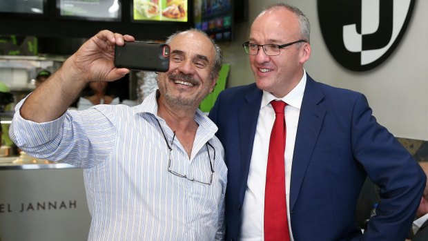 Selfie help: Luke Foley has been credited with turning around Labor's fortunes with a well-run campaign that was needed after the 2011 election bloodbath.
