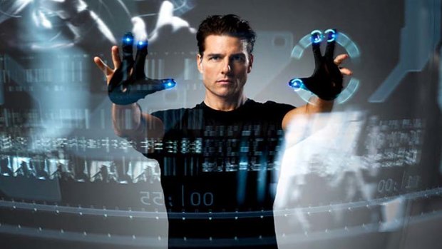 Striking similarities ... Tom Cruise uses gesture interface in <em>Minority Report</em>.