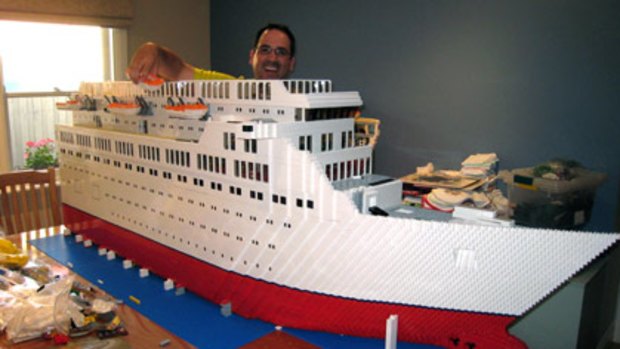 Lego fan Ryan McNaught with his six-month labour of love.