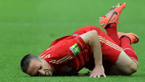 Out of action: Bayern Munich's French midfielder Franck Ribery.