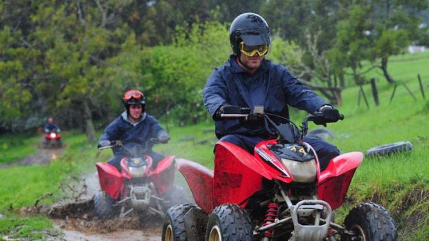 Fun first , and then games &#8230; Jamie Roberts and his Wales teammates enjoyed some quad bike fun in Auckland yesterday.
