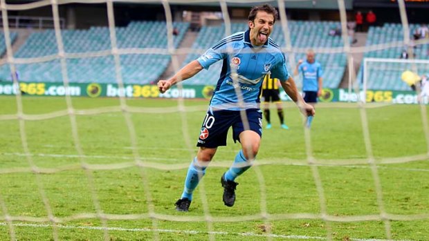 Too good ... Alessandro Del Piero bangs one in the back of the net.