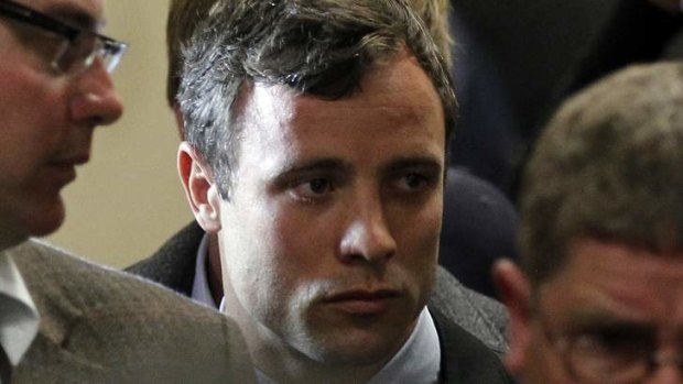 Potential deal: Running star Oscar Pistorius leaves after his court appearance on Monday.